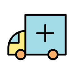 Ambulance Care Dental Filled Outline Icon