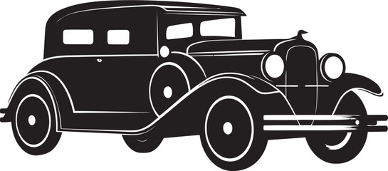 Timeless Rides Black Logo Icon Heritage Wheels Vintage Car Vector