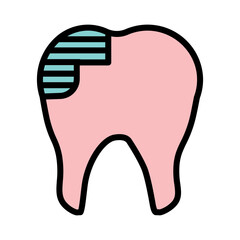 Care Dental Help Filled Outline Icon