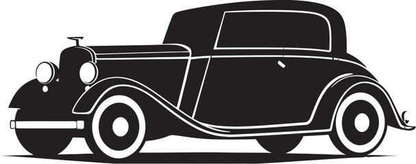Iconic Drives Black Vintage Emblem Timeless Charm Vintage Car Logo