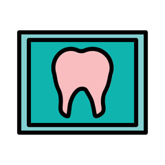 Care Dental Tooth Filled Outline Icon
