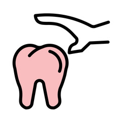 Care Dental Tooth Filled Outline Icon