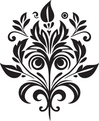 Obraz premium Elegant Patterns Vintage Deco Icon Antique Opulence Black Emblem Emblem