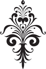 Gilded Flourishes Black Filigree Icon Delicate Mastery Vintage Emblem Emblem