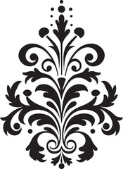 Elegant Artistry Black Logo Design Victorian Elegance Filigree Emblem Icon