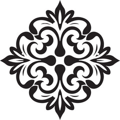 Delicate Mastery Vintage Emblem Emblem Filigree Reverie Black Deco Emblem