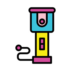 Adventure Bright Diving Filled Outline Icon