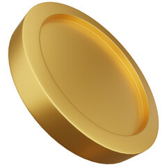 3d render of golden coins icon.