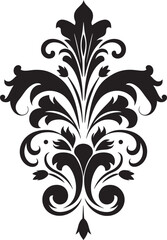Timeless Artistry Vintage Filigree Logo Regal Engravings Black Icon Emblem