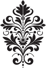 Victorian Detailing Black Filigree Design Luxurious Patterns Logo Filigree Icon