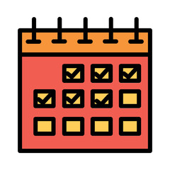 Appointment Calendar Date Filled Outline Icon