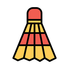 Badminton Fitness Game Filled Outline Icon