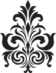 Obraz premium Intricate Beauty Black Emblem Icon Opulent Mastery Logo Filigree Emblem