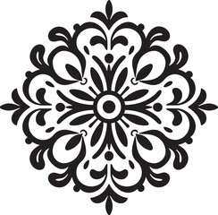 Elegant Scrolls Vintage Emblem Design Regal Decadence Black Logo Filigree