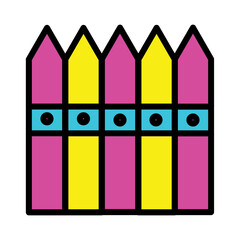 Barrier Decor Picket Filled Outline Icon