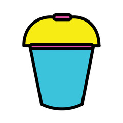 Bucket Farm Pail Filled Outline Icon