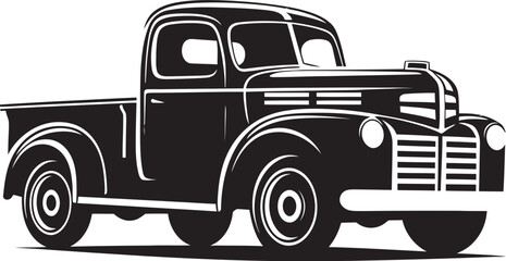 Iconic Cargo Vintage Emblem Design Retro Carrier Black Truck Logo