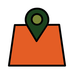 Farm Field Gps Filled Outline Icon