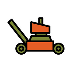 Farming Mower Tool Filled Outline Icon