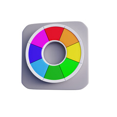 Obraz premium 3D Icon Color Wheel