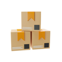 3d Icon cardboard box