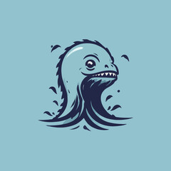 Sea Monster Logo Design EPS format Very Cool