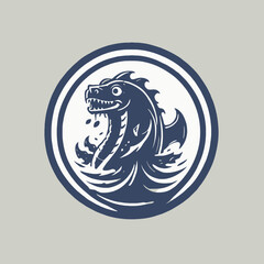 Sea Monster Logo Design EPS format Very Cool