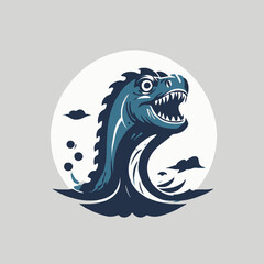 Sea Monster Logo Design EPS format Very Cool