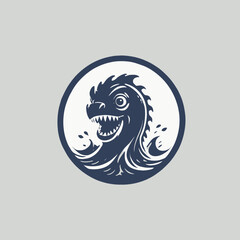 Sea Monster Logo Design EPS format Very Cool