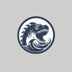 Sea Monster Logo Design EPS format Very Cool