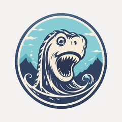 Sea Monster Logo Design EPS format Very Cool