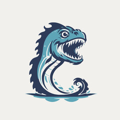 Sea Monster Logo Design EPS format Very Cool