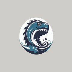Sea Monster Logo Design EPS format Very Cool