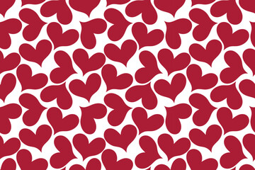 Seamless valentine's day pattern. Red abstract hearts for your design
