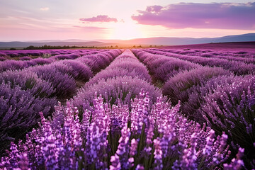 Fototapeta premium Blooming lavender field