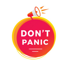 Don't panic label icon. Modern style Banner design template. vector art.

