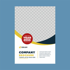 cover company profile or brochure template layout design