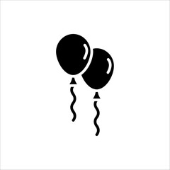 balloons icon. for web design birthday and party. isolated on white background