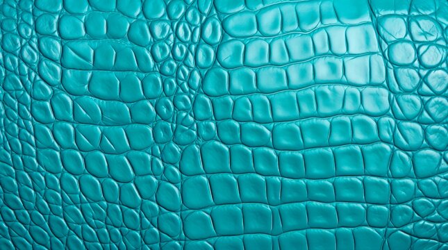 Blue crocodile leather texture. Crocodile skin background.