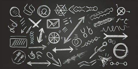 Chalkboard Sketch Arrow Set