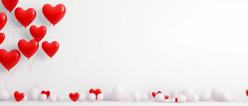 Valentine's day on white background
