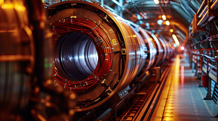 Fototapeta na wymiar A graphic representation of the hadron collider