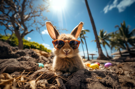 Osterhase am Strand