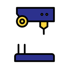 Drill Machine Tool Filled Outline Icon
