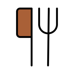 Kitchen Fork Tool Filled Outline Icon