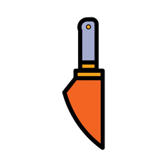 Kitchen Knife Tool Filled Outline Icon