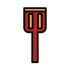 Kitchen Spatula Tool Filled Outline Icon