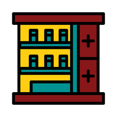 Cabinet Equipment Health Filled Outline Icon