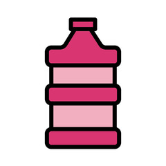 Bags Bottle Plastic Filled Outline Icon