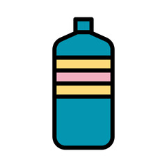 Bottle Drink Mineral Filled Outline Icon